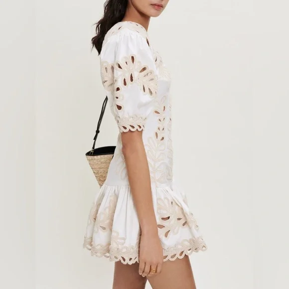 Maje Short Embroidered Rosario Dress Size 38 - Picture 4 of 16